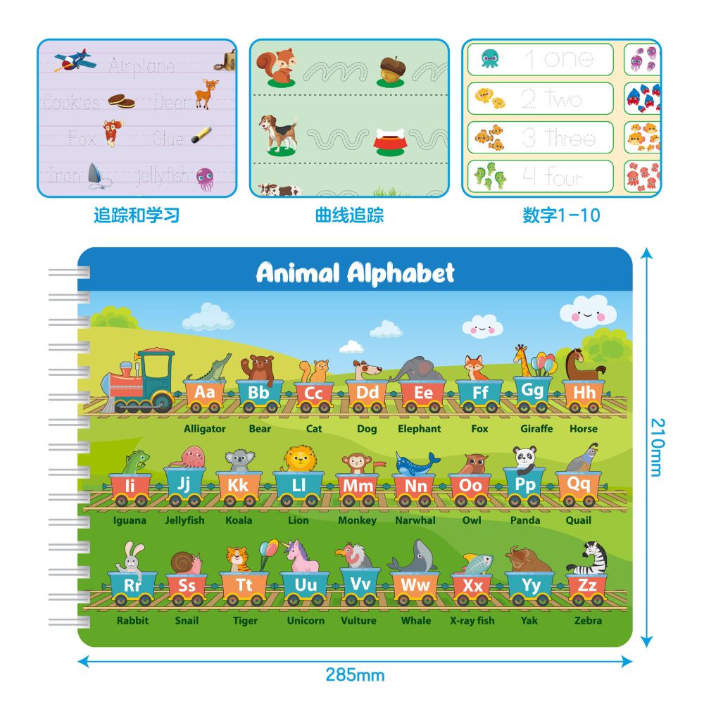 Cross border children s handwriting practice book Montessori early education toy pen control training book tracing number and letter practice book image 4