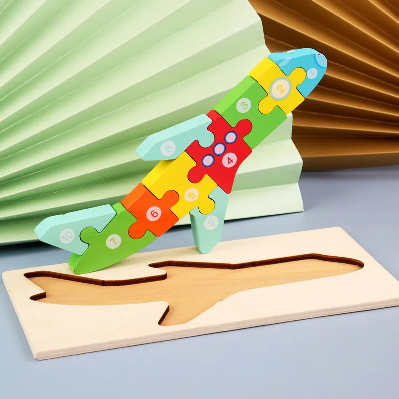 Wooden Baby 3d Puzzles For Kids Child Montessori Toys Dinosaur Animal Wooden Puzzle Game Educational Toys For Children P407