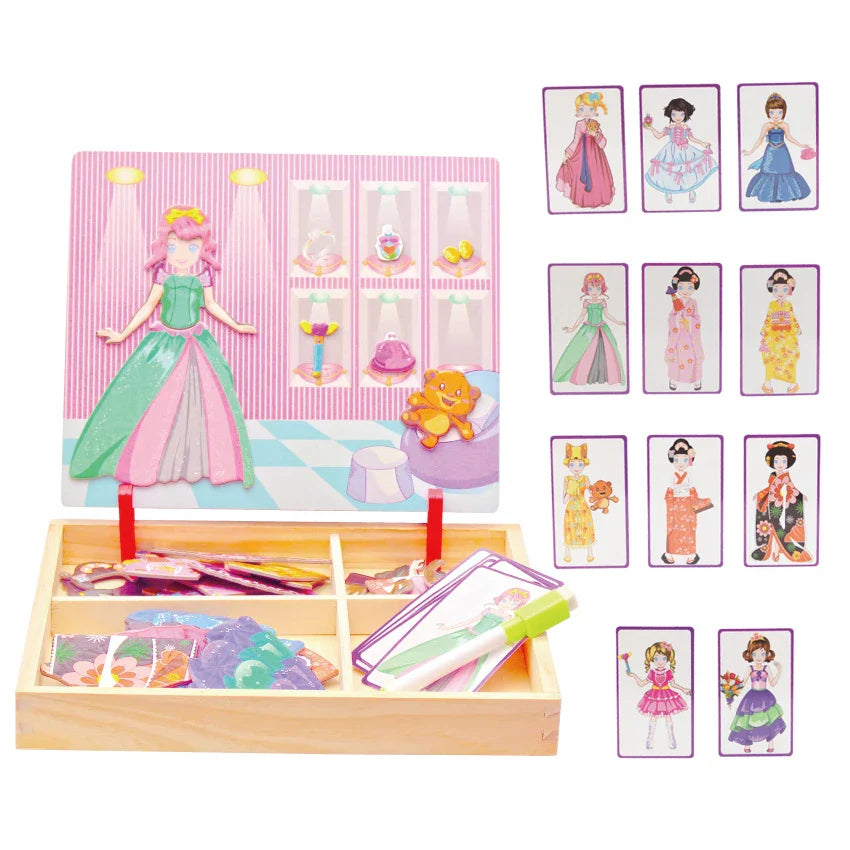 Magnetic 3D Puzzles for Kids Montessori Games Educational Toys for Children Blackboard Whiteboard Drawing Wooden Jigsaw Puzzle