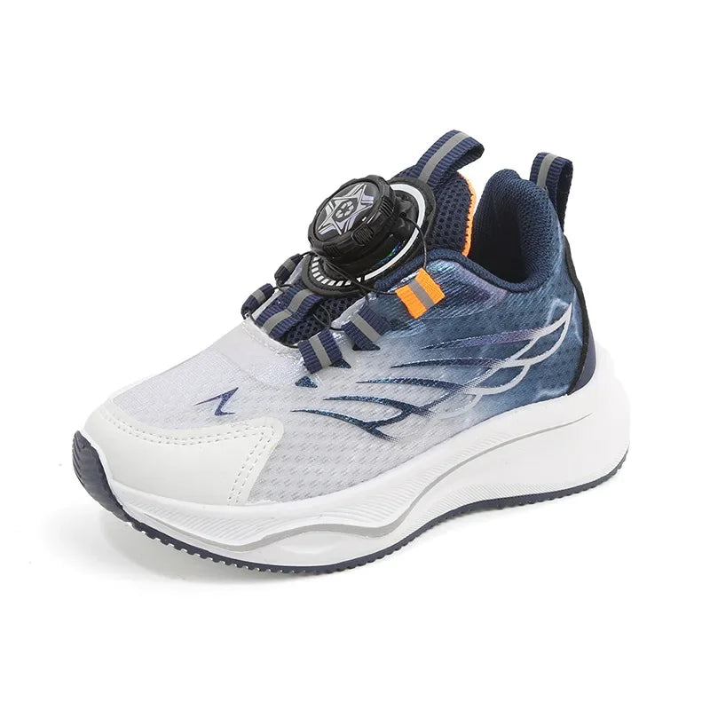Tenis Child Shoe Casual Sneaker for Boy Kid Shoe for Girl Rotating Buttons Running Shoe for Girl Soft Sole Mesh Braeathable Shoe