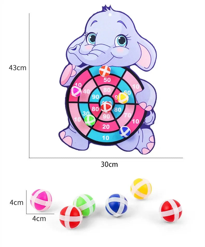 Educational Games Dart Board Baby Toy Stickey Ball Dart Indoor Sports Child Montessori Games for Children 3 to 7 Years