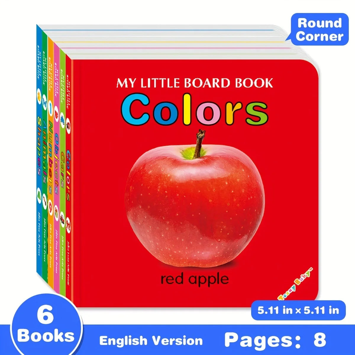 Baby Colorful Pattern Card Books Interactive Sensory Baby Toys Newborn Development Gift Accompanying Reading Early Education