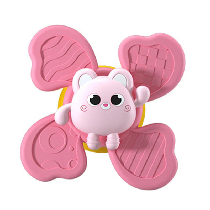 Montessori Baby Bath Toys Boy Children Bathing Sucker Spinner Suction Cup Toy For Kids Funny Child Rattles Teether Toddler Gifts