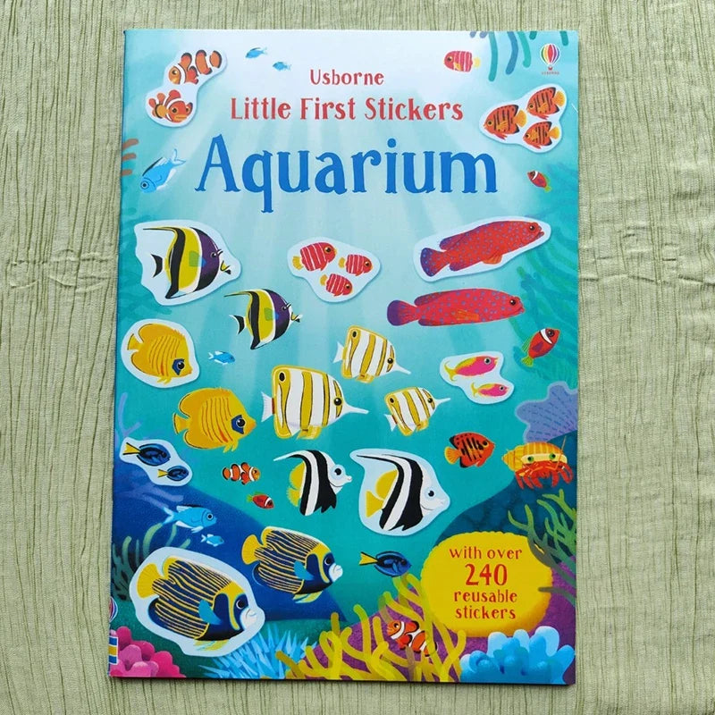 Toddler Reusable Sticker Travel/Animals Books Cartoon DIY Educational Preschool Cognition Learning Toys for Child Age 3-8 Gifts