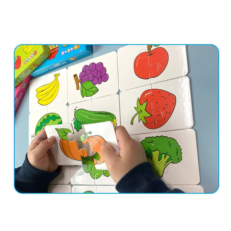 Montessori Cards Educational Toys for Children Learning Educational Puzzles Develop Cognitive Games for Babies Kids Baby Novel