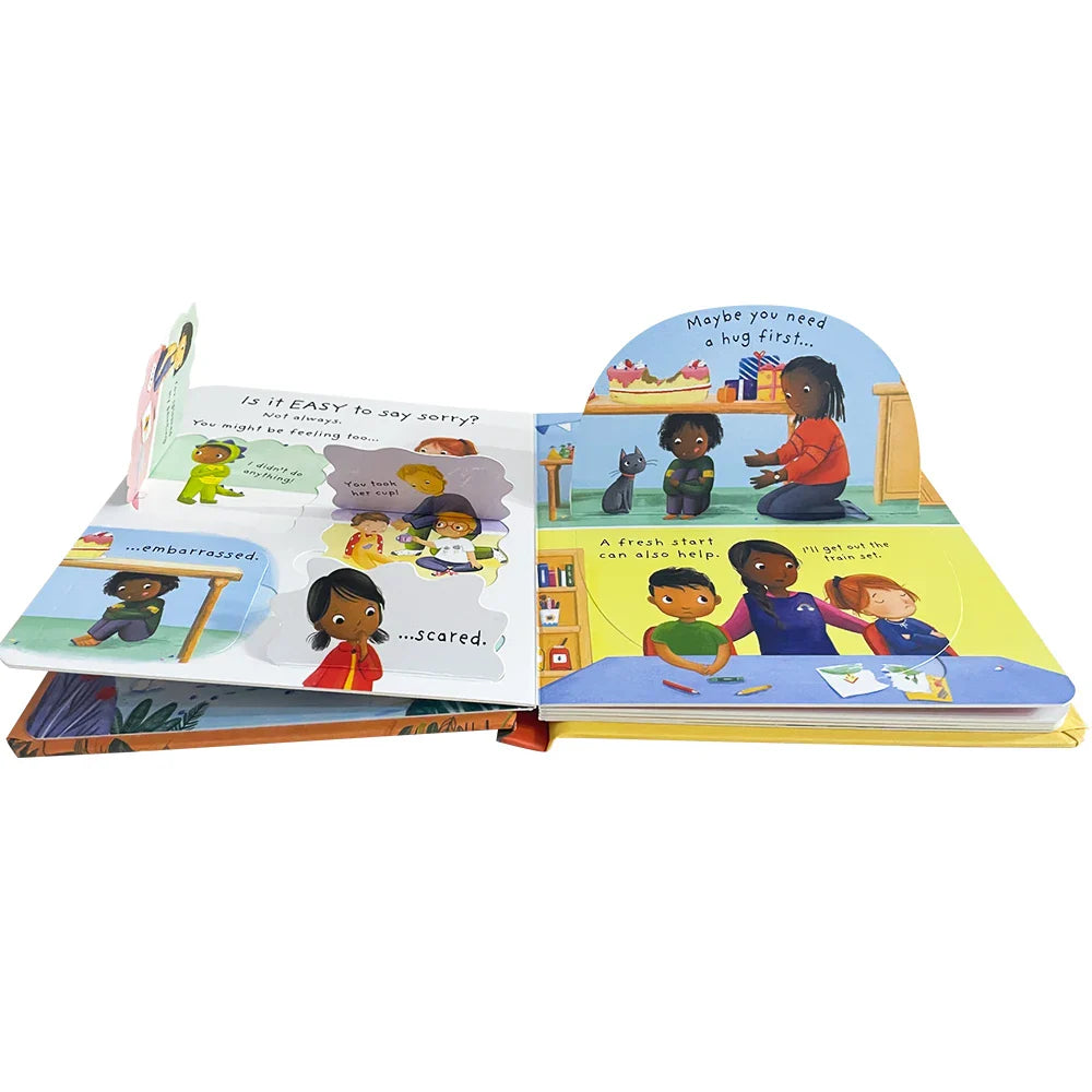 Usborne Lift The Flap Very First Questions & Answers Why Should I Say Sorry ? 3D Flap Picture Books for Kids Baby English Books