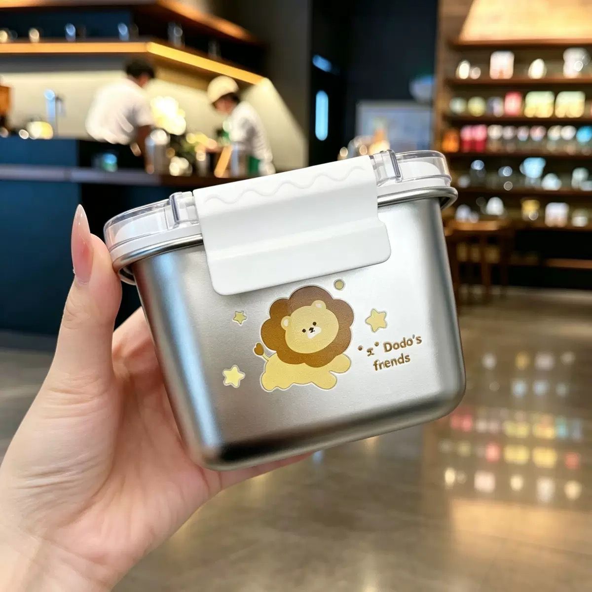 Mini Oatmeal Box 304 Stainless Steel Microwaveable Sealed Portable Fruit Ice Cream Lunch Box Ins